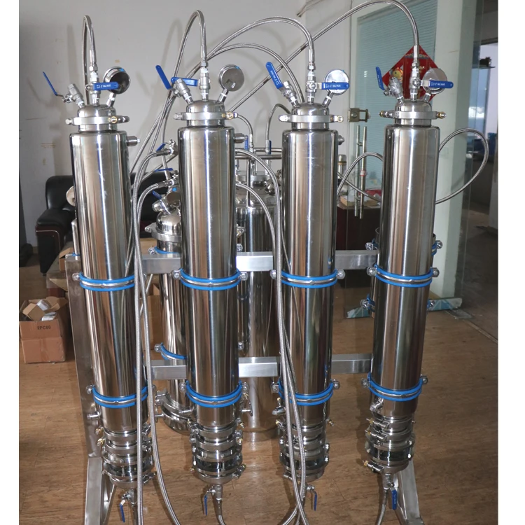 Stainless Steel Rack Mounted hydrocarbon extractor Machine With Solvent Recovery tank and collection tank
