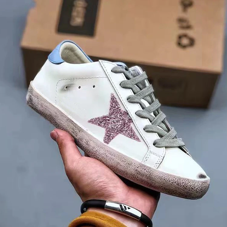 Goldens Superstar Sneakers Italian Craft With Metal Lettering Star Logo Gooses Women Small Dirty Deluxe Brand Shoes Men Shoes