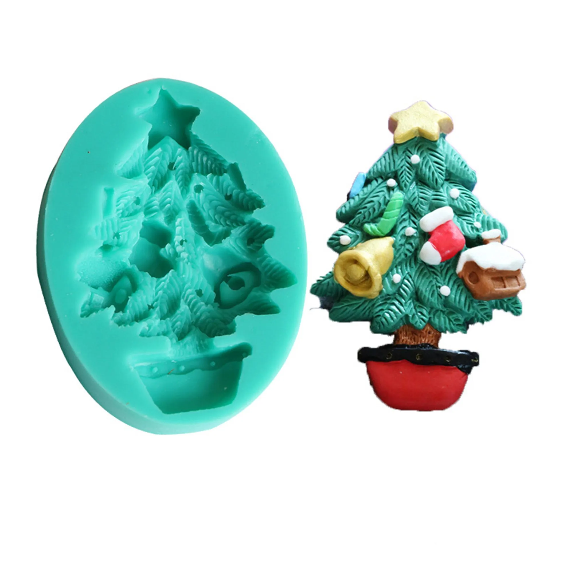New trendy customizable Christmas bells food grade silicone chocolate candy moulds