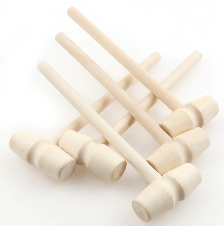 
High sales natural material kids wooden mallet for leather craft 