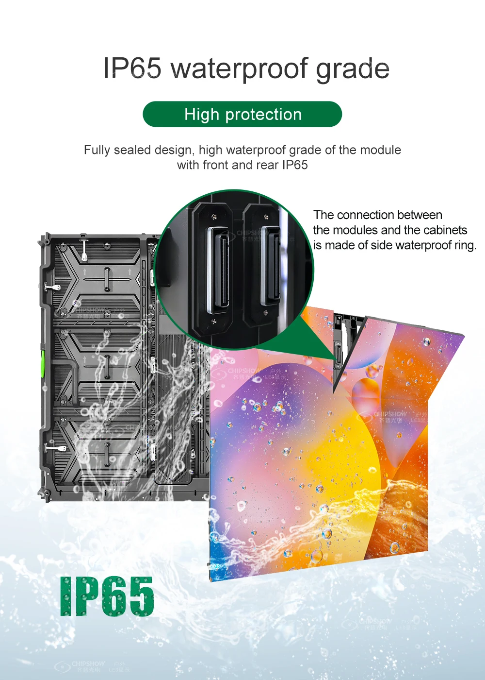 Chipshow Waterproof dustproof anti-corrosion led video wall outdoor high definition images display P6.67 P10 digital billboard