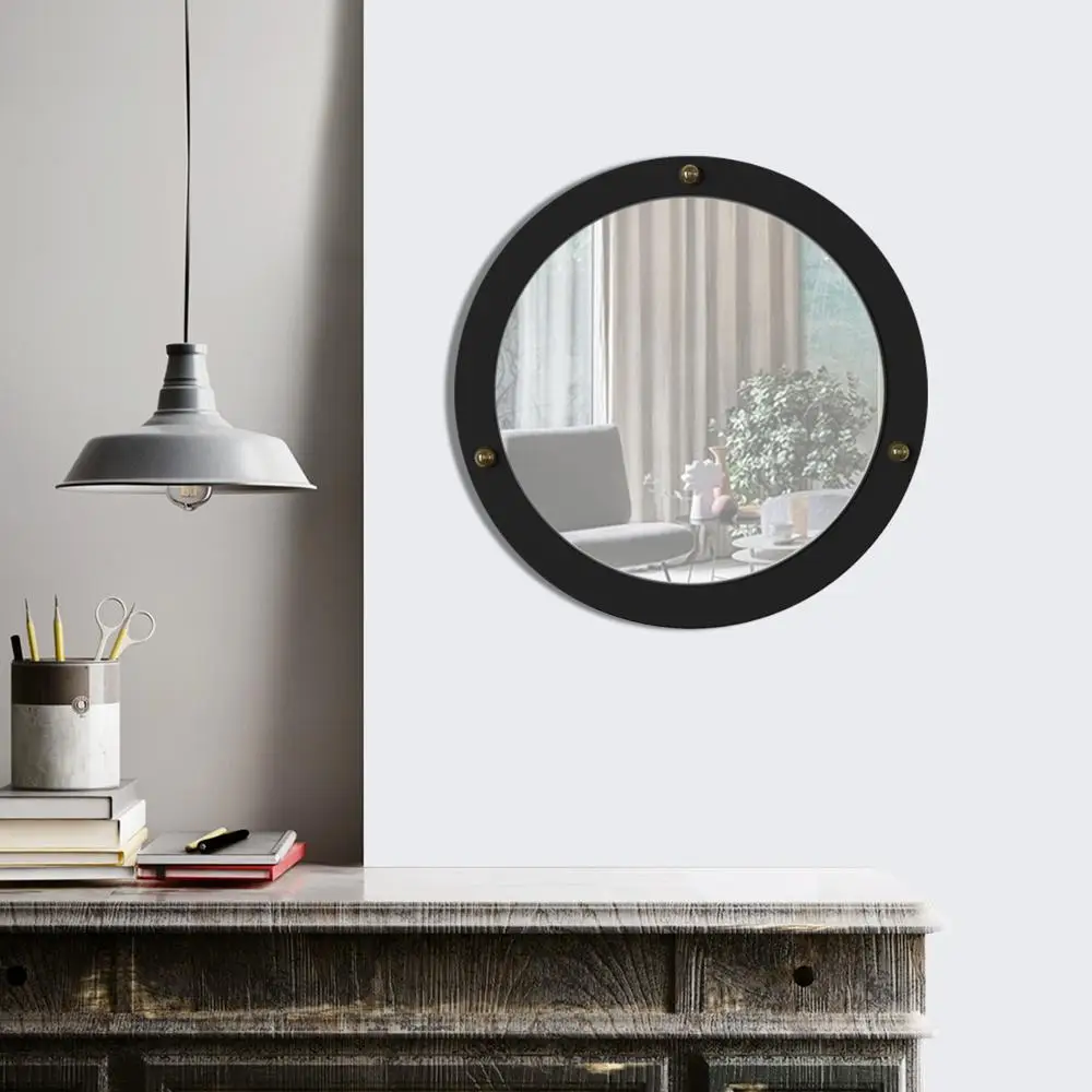 Exclusive Luis Modern High Quality Cheap Decorative Wall Wooden Mirror Black