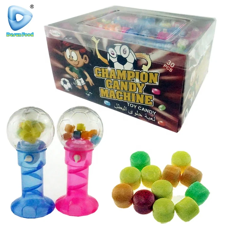 China cheap plastic mini football candy machine toy candy