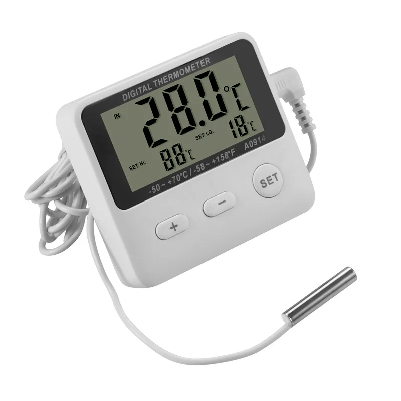 New Refrigerator Freezer Digital Thermometer Fridge Thermometer with Alarm