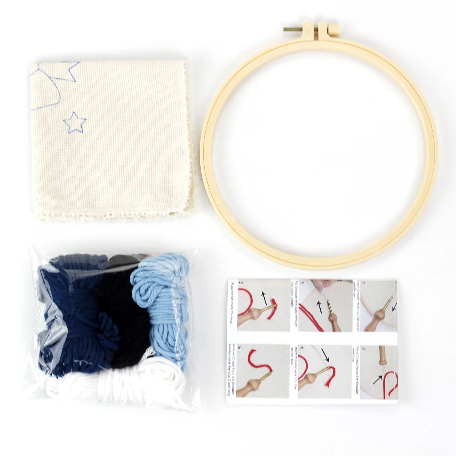 Rainbow Needle Punch Kit Cross Stitch DIY Needlecrafts Customized Pattern Embroidery Set from Manufacturer