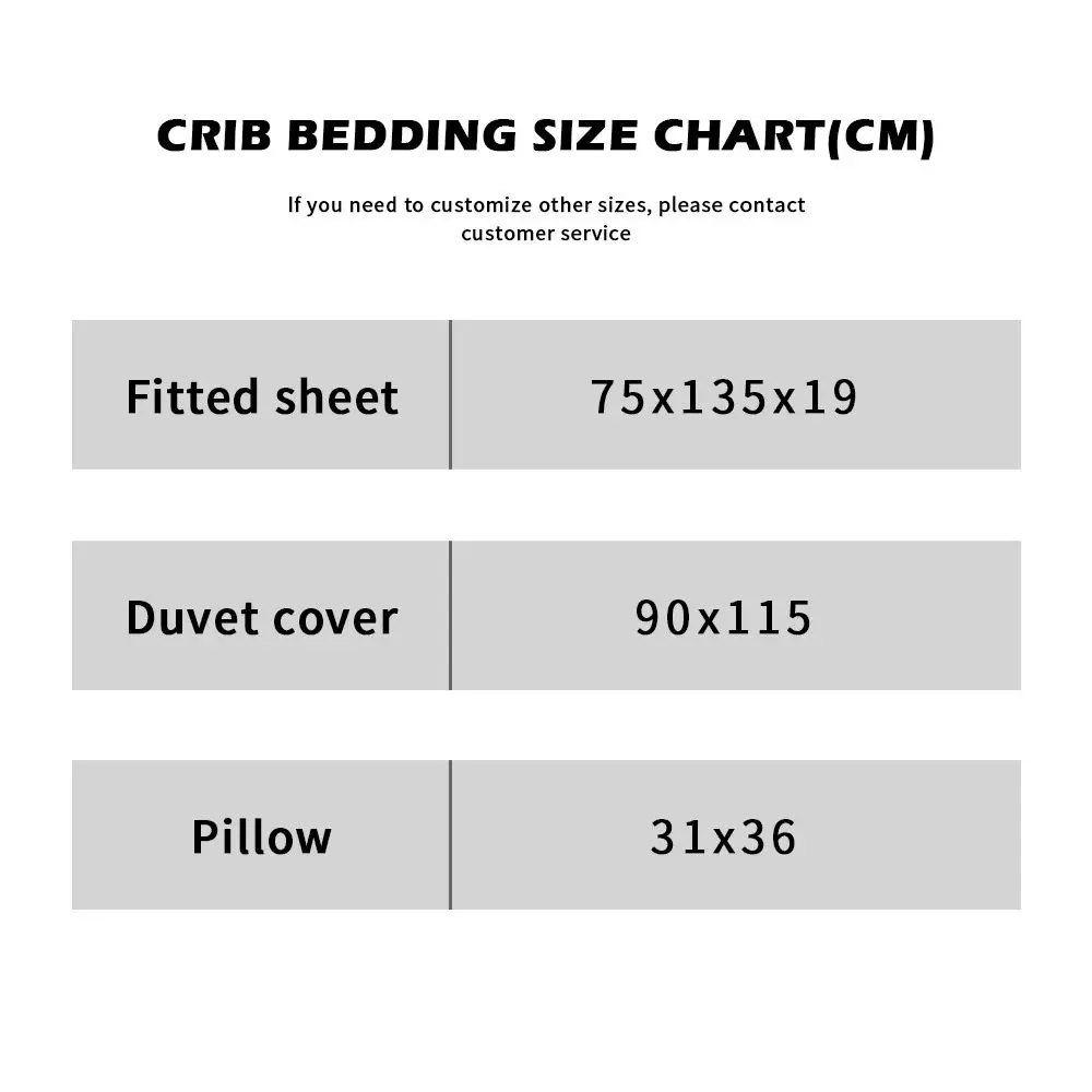 Baby Crib Sheet Cot Linen Bedding Set with Pillowcase Fitted Sheet Cover Duvet Cover Quality Woven 60 Western