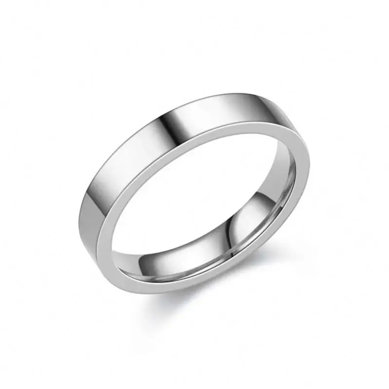 Simple plain face aperture titanium steel ring for women fashion light luxury  ring for men cross-border hand jewelry