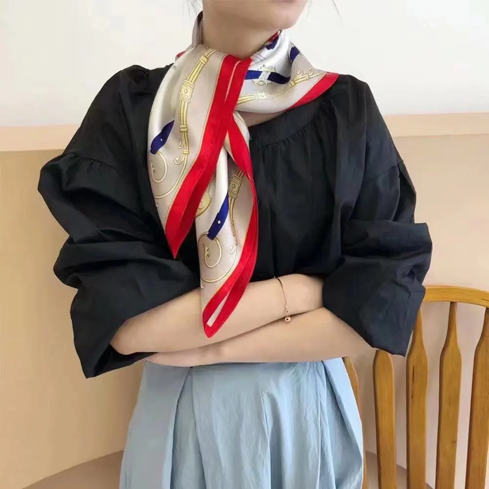 wholesale plain white silk scarves custom silk scarf digital print 16* 145cm silk scarf