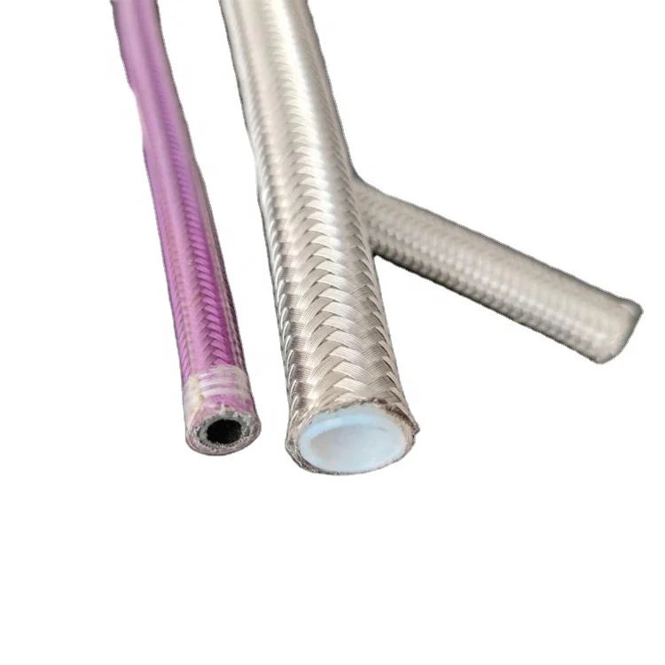 ptfe wire ss braided hose steel lined ptfe pipe r14 hydraulic hose