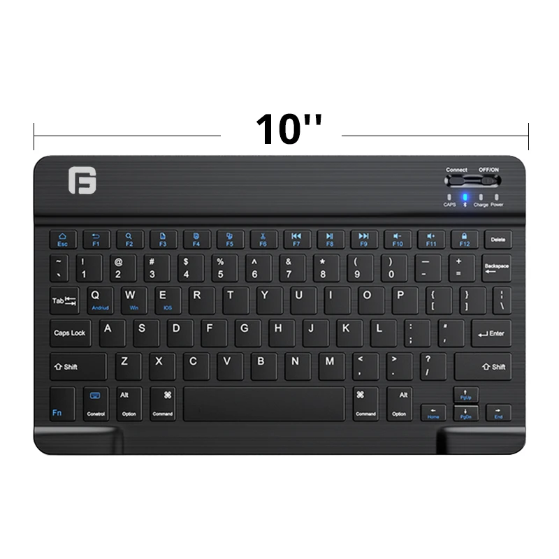Ultra-Slim Bluetooths Wireless Keyboard Portable Mini Wireless Keyboard for Tablet Rechargeable for iPad Wins Android