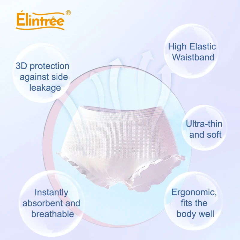 Teen Girls Disposable Thin Ultra-Soft Menstrual Period Diaper Pads Panties Disposable Sanitary Pants For Girls