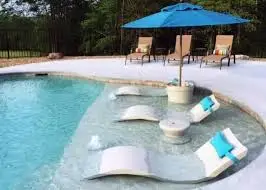 Leisure Outdoor Sign plastic Ledge Pool Chair Fiberglass Poolside Sun Lounger