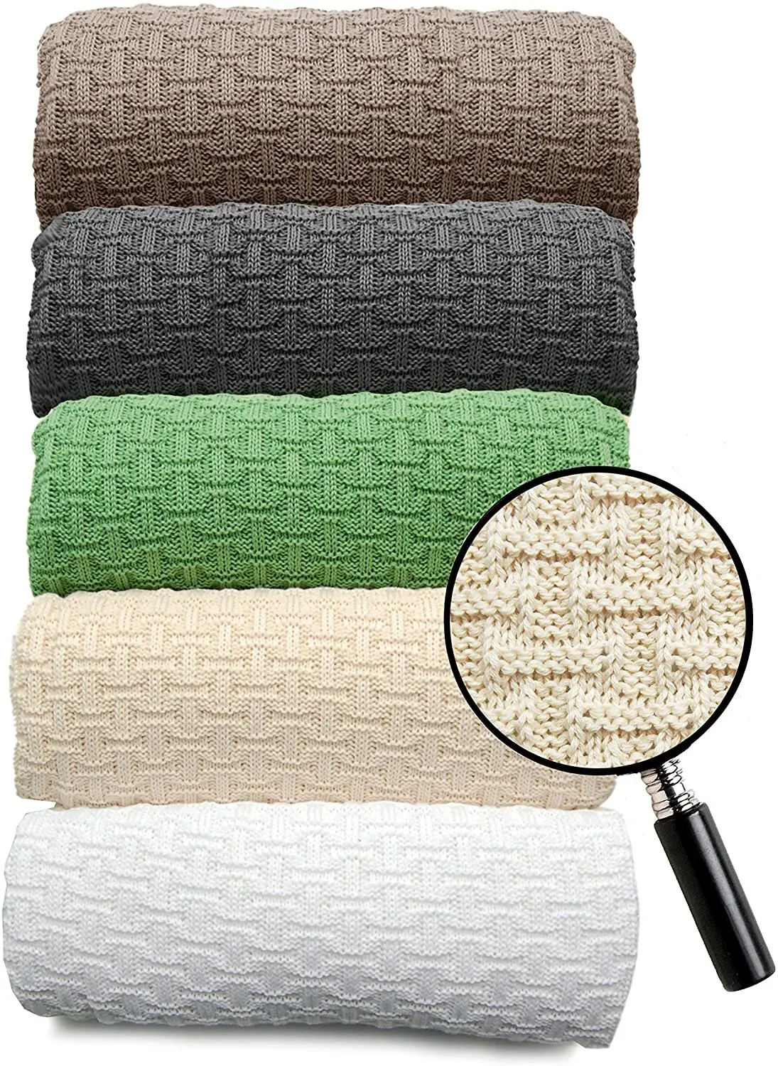 Baby Throw Blankets Newborn Soft Organic Cotton Baby Knitted Blanket Muslin Swaddle Wrap Towel Baby Stuff Security Blanket