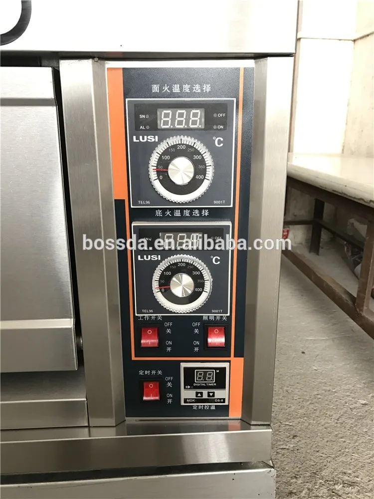 Bossda electric 3 deck 9 tray oven gas bakery deck oven for bread baking machine