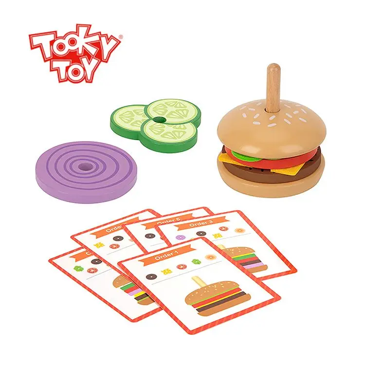 2024 новые деревянные игрушки для приготовления гамбургеров детские Petend play games