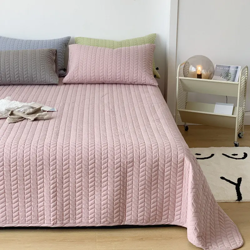 Super warm thicken Cotton Bedspread Solid Color Quilt Double Bed Covers sofa blanket Bedding Quilted Bedspread cubre cama