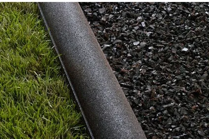 recycled rubber tyres play area border in garden,Lawnmower friendly rubber border edging tile