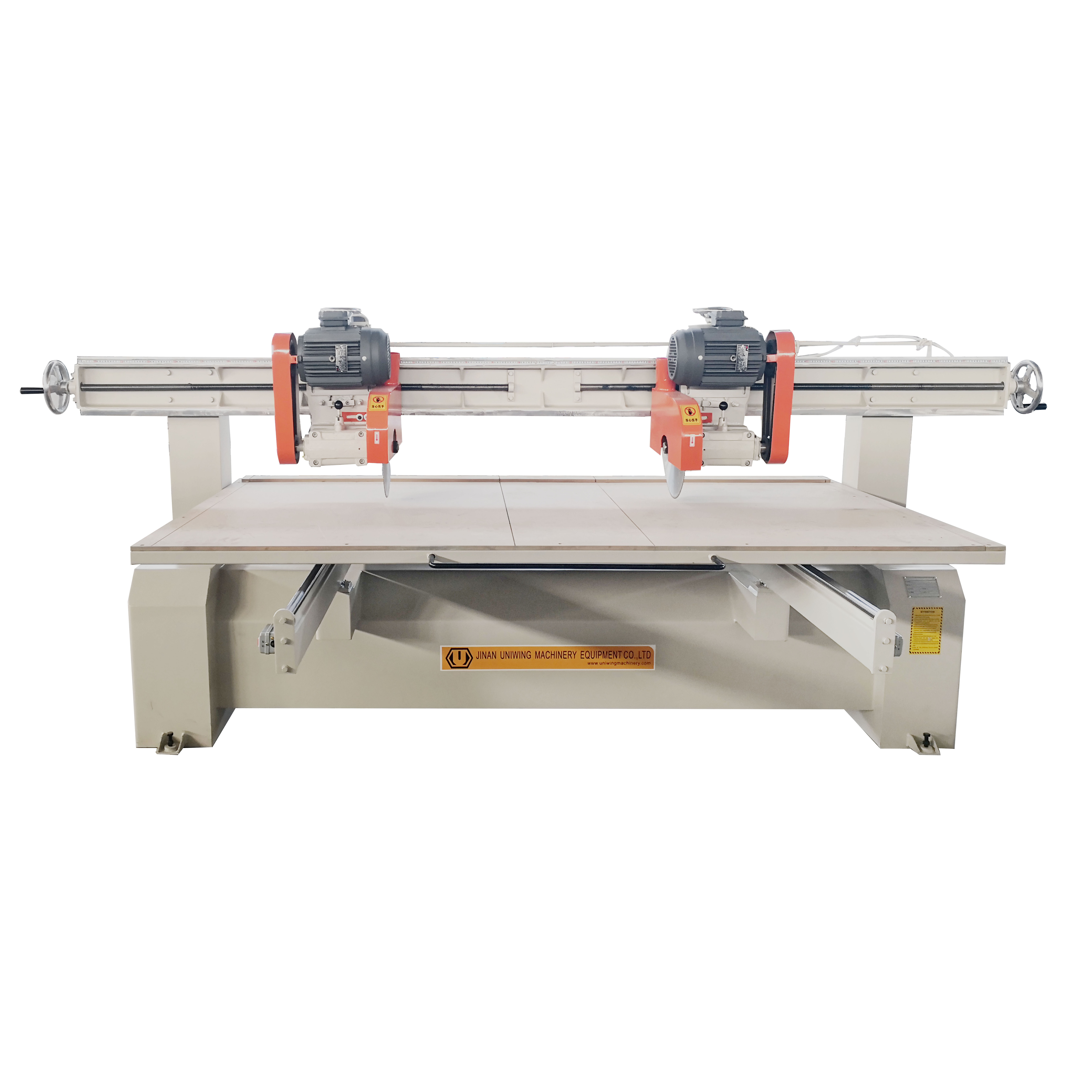 Two Head Sliding Table Cutting Saw for Wooden/PVC/WPC door panel cutting