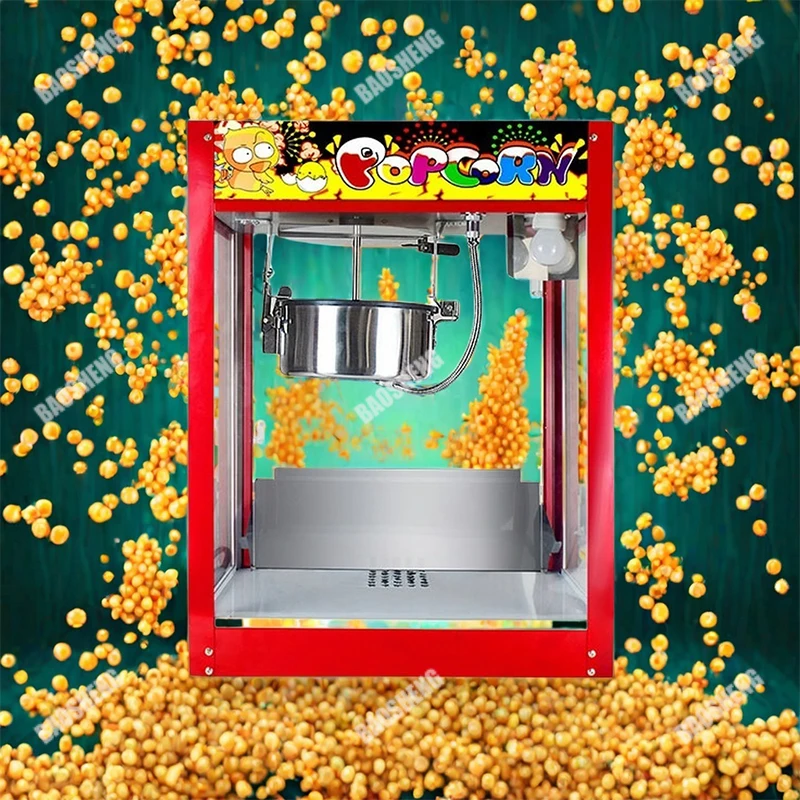 commercial industriel gas electric operated hot air mini automatic sweet caramel gourmet popcorn machine with wheels for sale