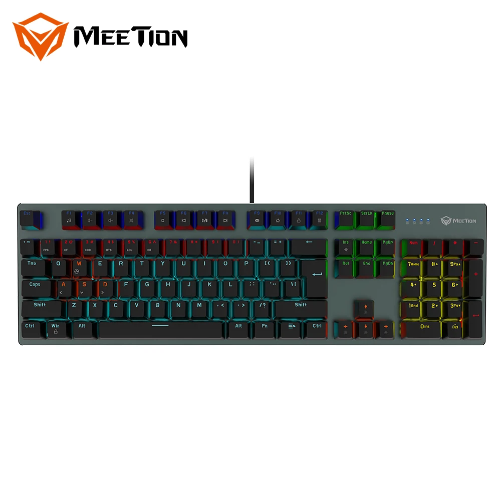 MeeTion MK007 Pro Подключаемая сменная клавиатура с валом, новинка, лидер продаж, RGB-подсветка, программируемая Механическая игровая клавиатура