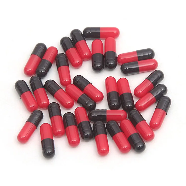 Hard Shell Size 0 High Quality Packing  Red White Capsule Pill