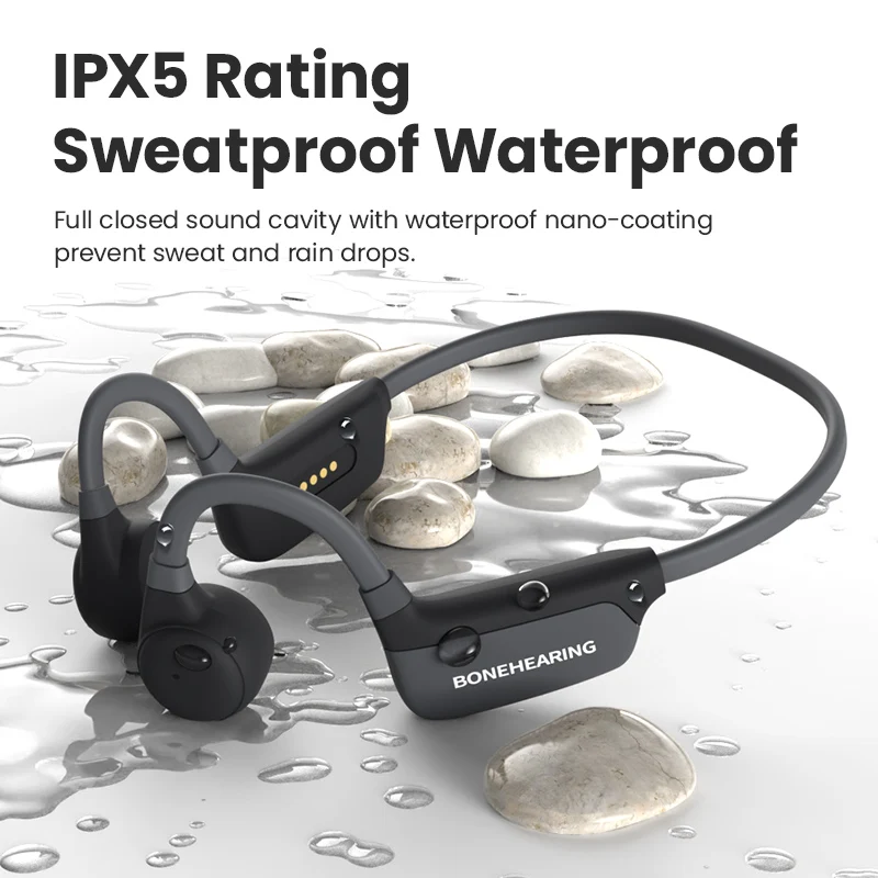 Newest Noise Cancelling sports Bone Conduction Headphones Hearing Aid IPX5 waterproof wireless headset for hearing impairment