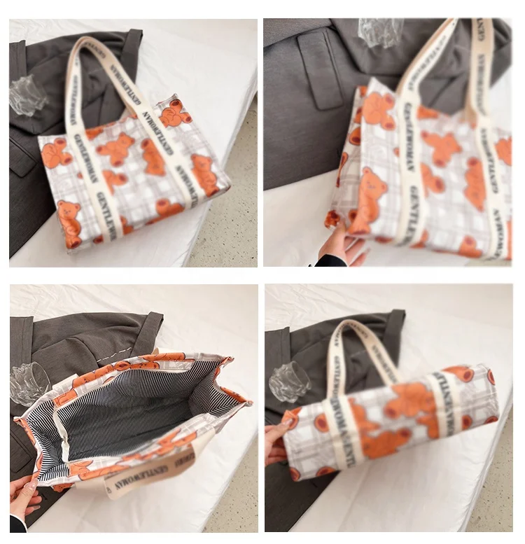 Sympathybag canvas striped tote bag canvas tote bag shopping bags