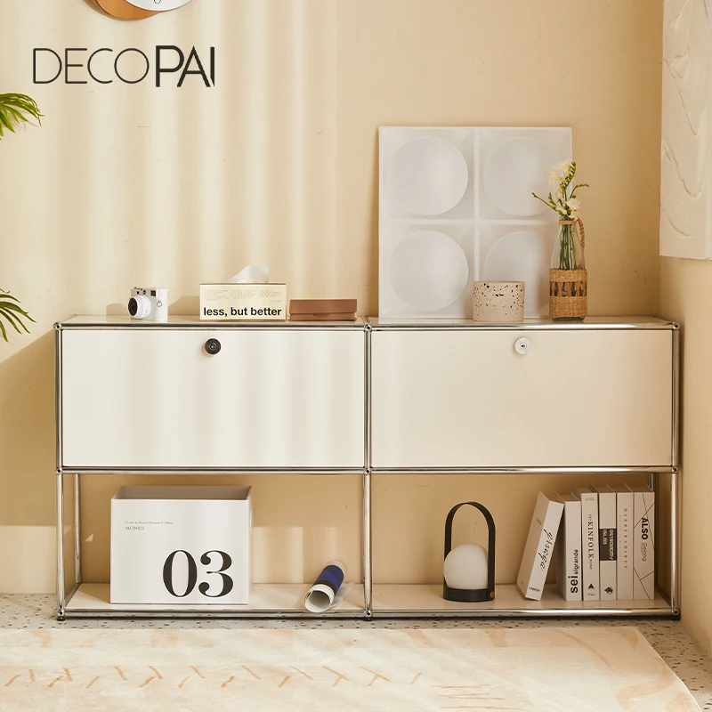Modular Combination Sideboard, Stainless Steel Storage Sideboard, Storage TV Cabinet