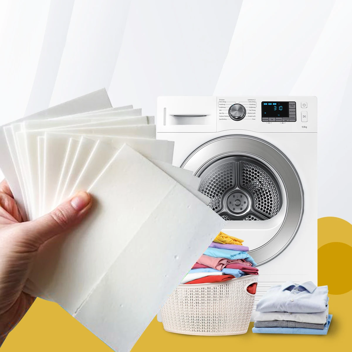 Wholesale OEM environmentally friendly fast dissolvable deep cleaning laundry detergent sheet with fresh fragrance