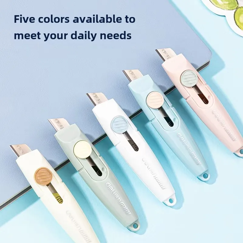 Deli Mini Portable Art Knife for Radish, Delivery Knife, Student Art Paper Cutting Knife, Small Cute, 2020 Color Random