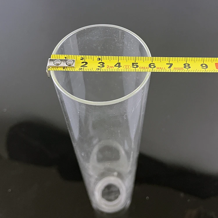 glass shades hurricane tube with metal connector for crystal candelabra MH-Z0328