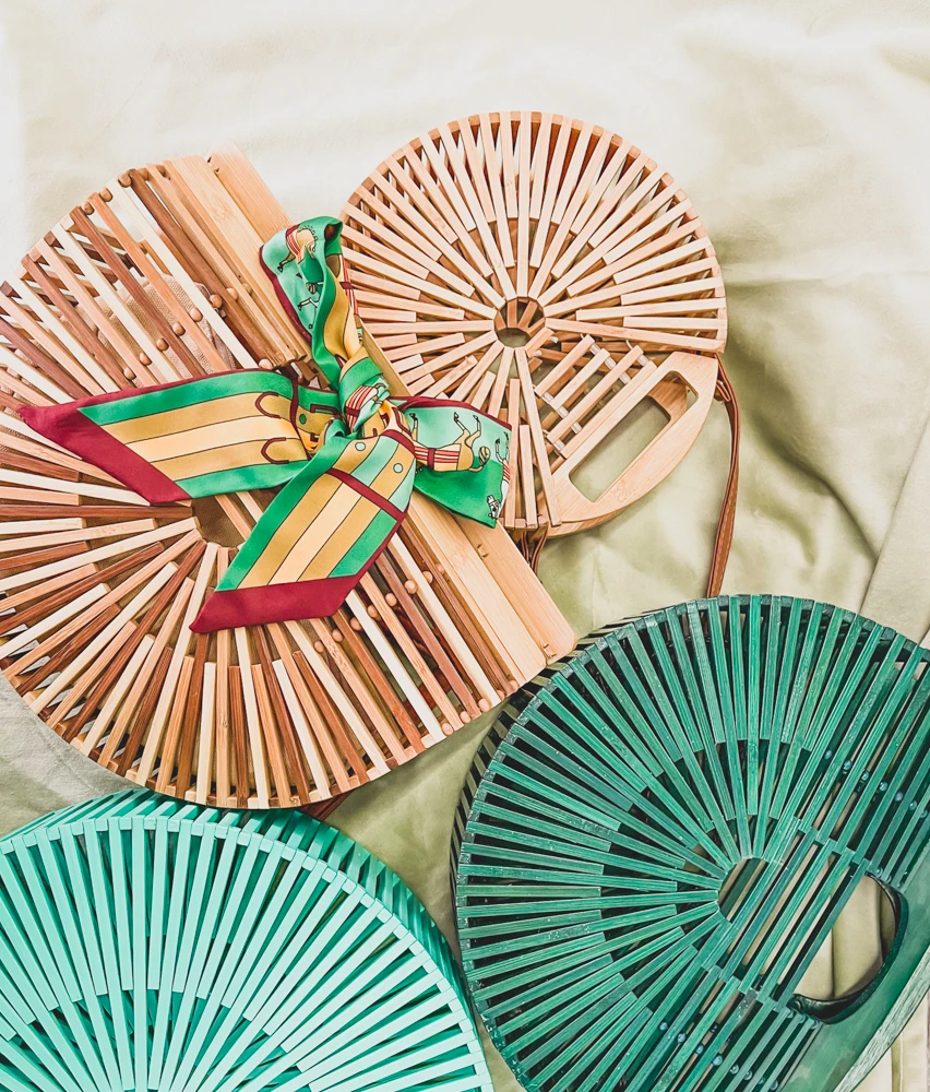 
Amazon top seller 2021 Eco friendly for Women Bamboo Handbag Handmade Large Tote Bag 