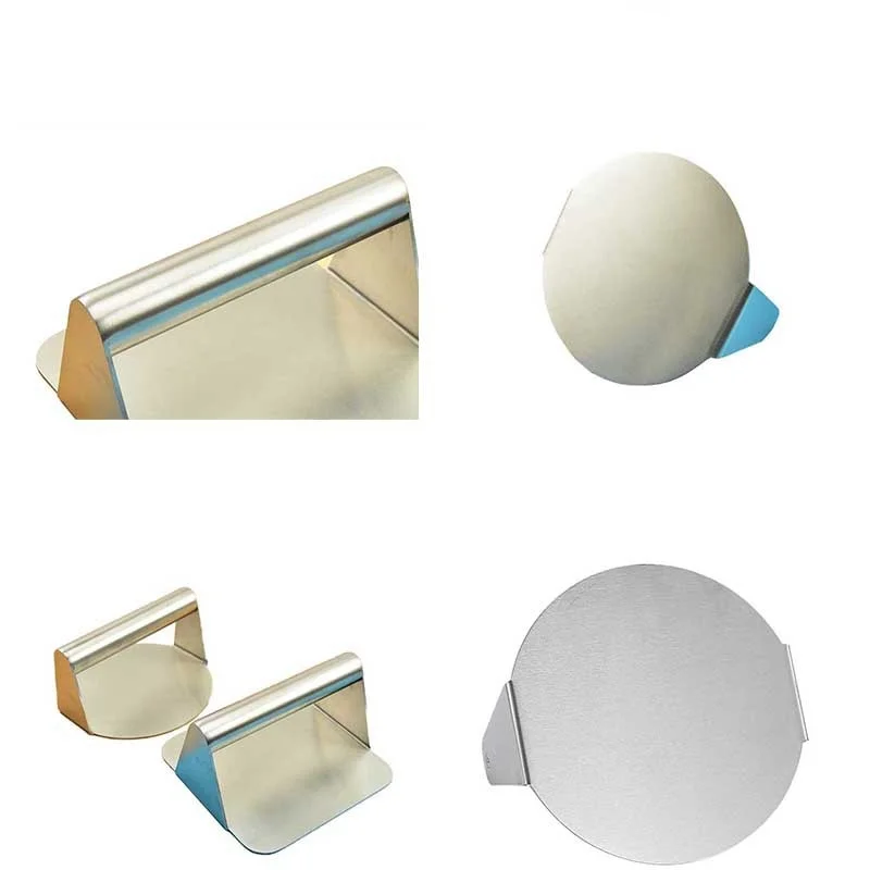 304 Stainless Steel Meat Patty Press Wooden Handle Manual Professional Perfect for Grilling Kitchen Smash Burger Press