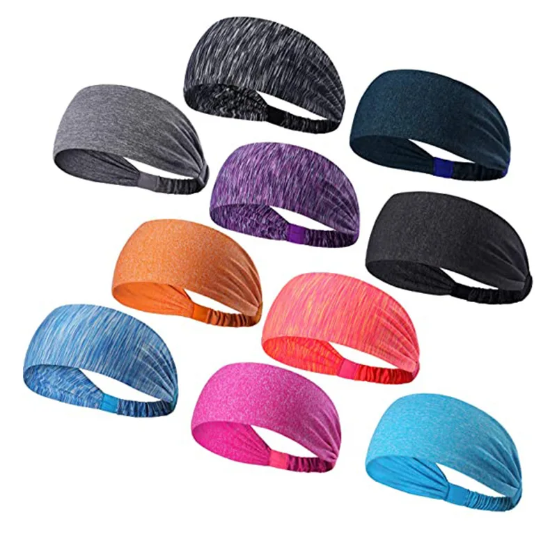 high quality Sports Workout Head Bands Elastic Yoga Running Sweat Turban Sport sweatband