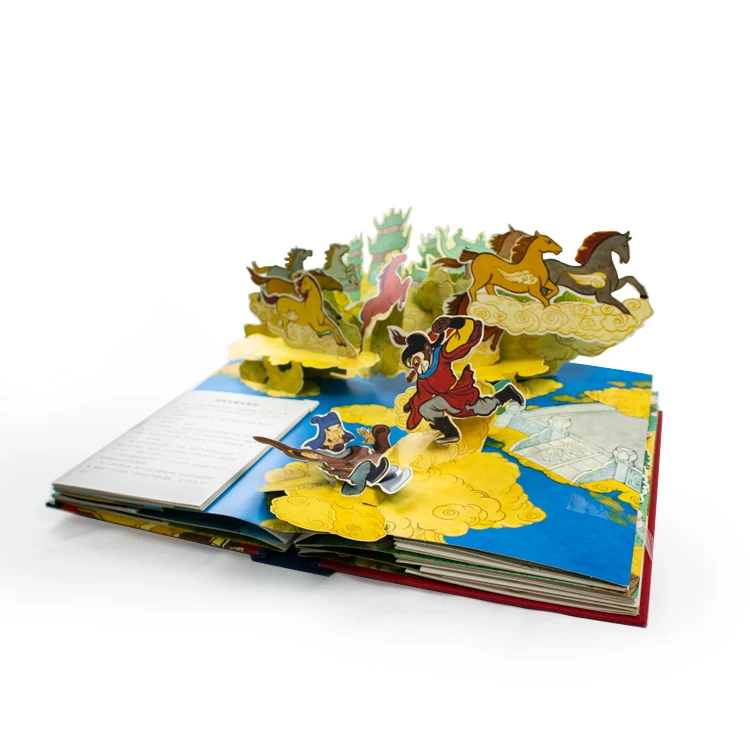 Китайская известная Книга Историй 3D картина полноцветная печать CMYK производитель всплывающих книг