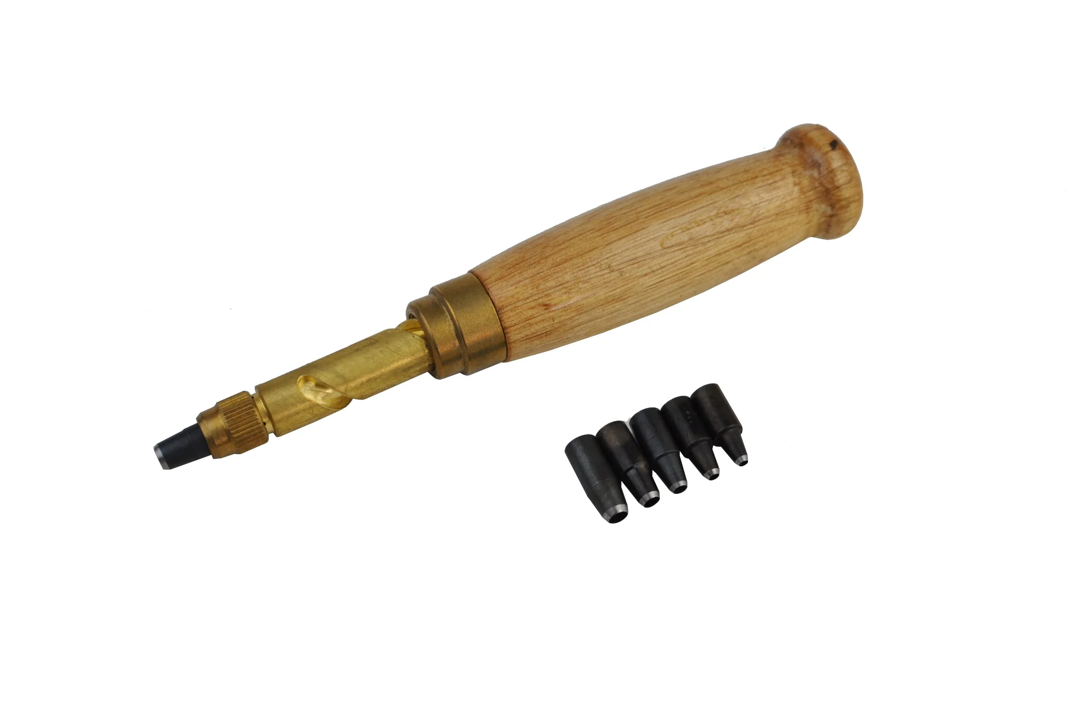 Screw Hole Punch/Auto Leather Tool Book Drill 6 Tips Sizes 1.5-4 mm for Sewing Leather Paper Craft Adjustable