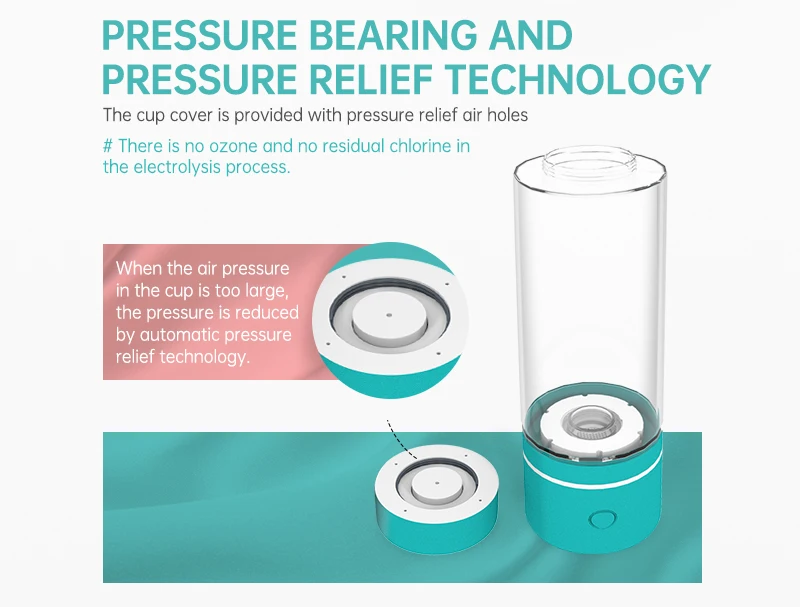 FQ-04 hydrogen water generator & breath inhaler bottle 240ml portable Nano hydrogen water bottle ionizer