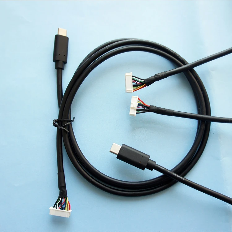 High Quality Custom Jst TE Molex Connector to USB TYPE-C Wire Harness Cable Assembly