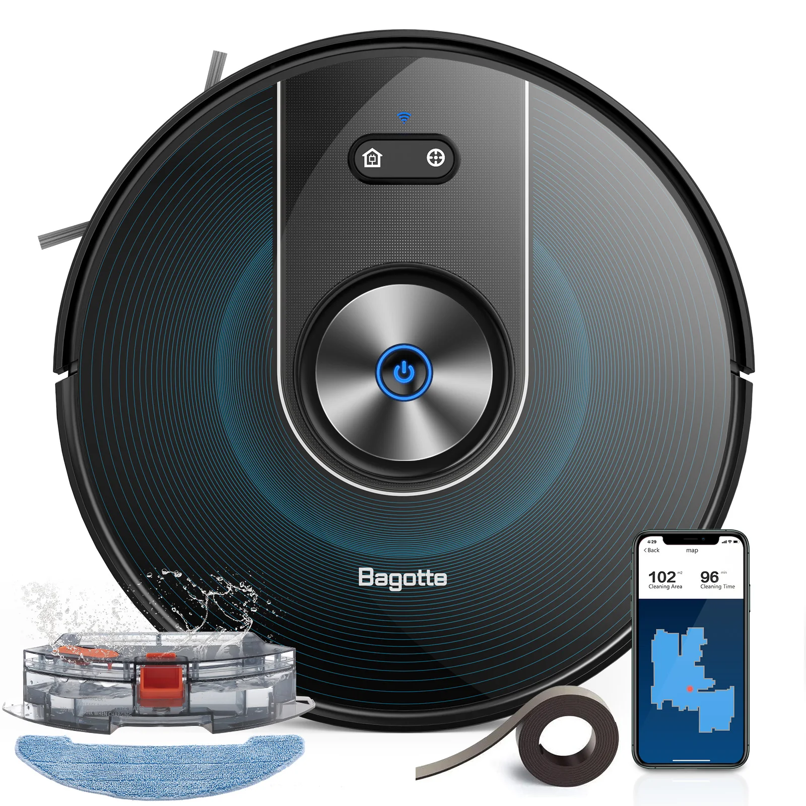 Hot selling robot vacuum cleaner 3000pa Strong Suction cleaning robot vacuum