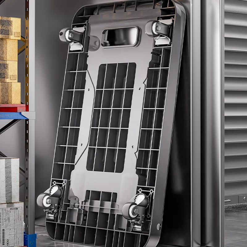 Wannuo Plastic Collapsible Platform Truck Moving Flatbed Cart Light and Easy To Carry Warehouse Trolley Cart Utility Cart
