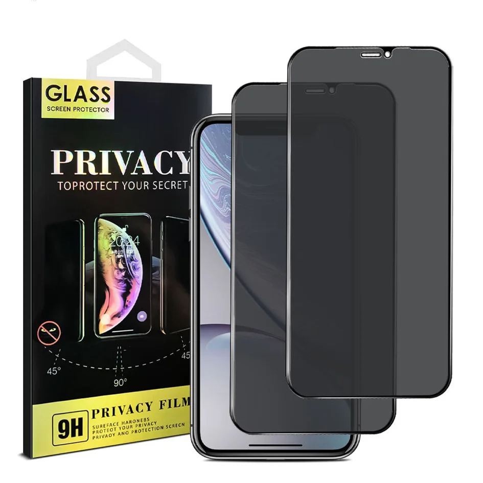 Amazon Hot Full Cover  Anti Spy Privacy Tempered Glass Screen Protector Factory Price For Iphone 11 12 13 14 Pro Max Xs Xr