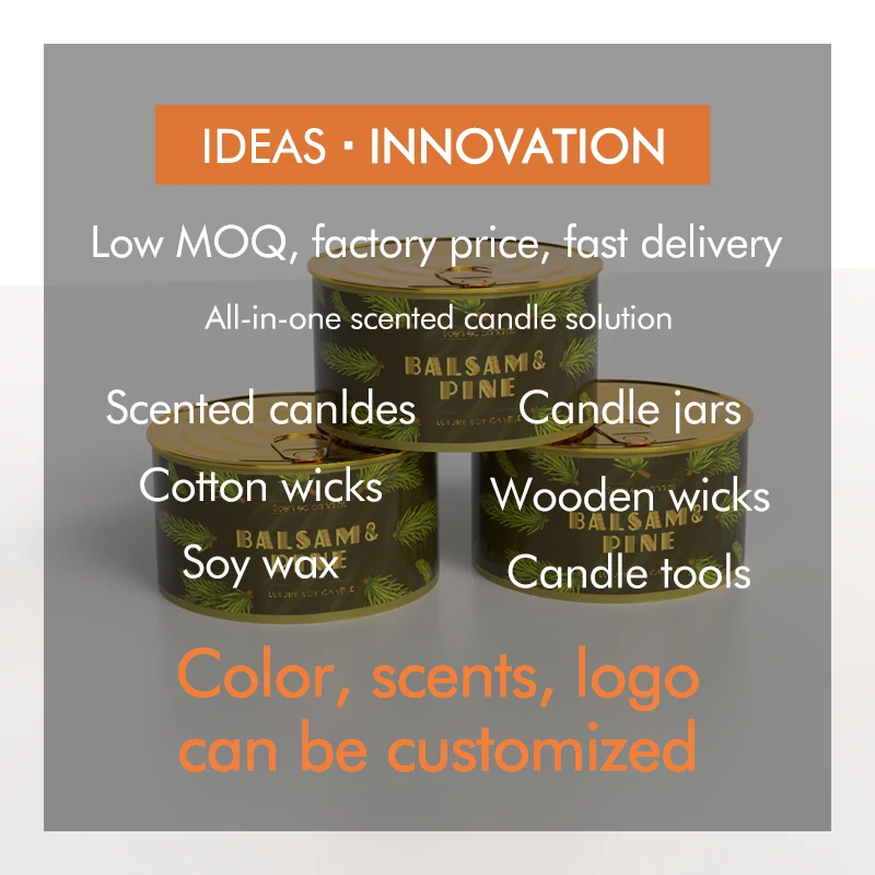 High Quality Customizable Patterned Aluminum Metal Pop-Top Can  Wholesale Candle Tin Jar for Candle Making for CHRISTMAS