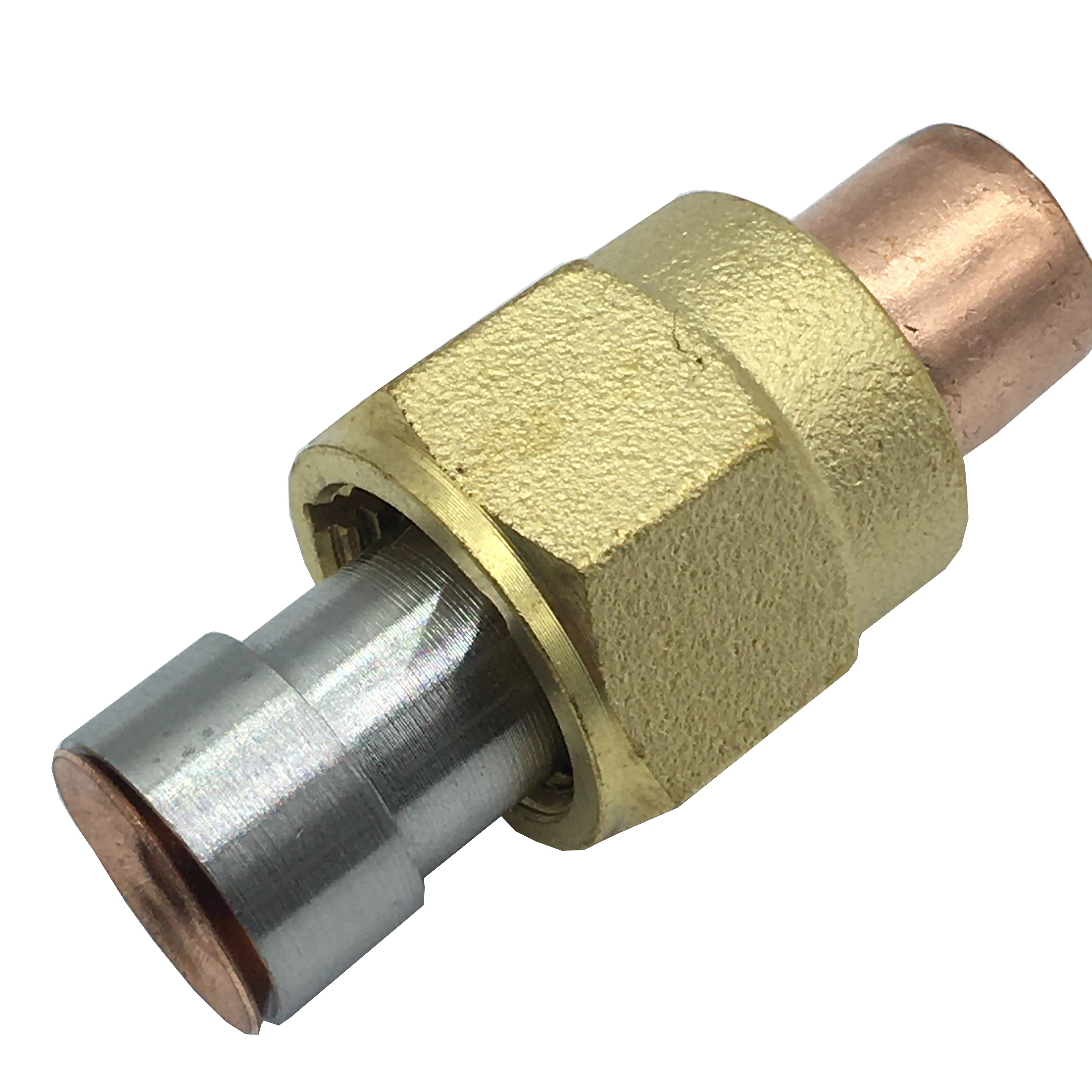 copper ODF X female SAE thread straight joint is used as quick coupler in massive producing refrigeration unit & appliances