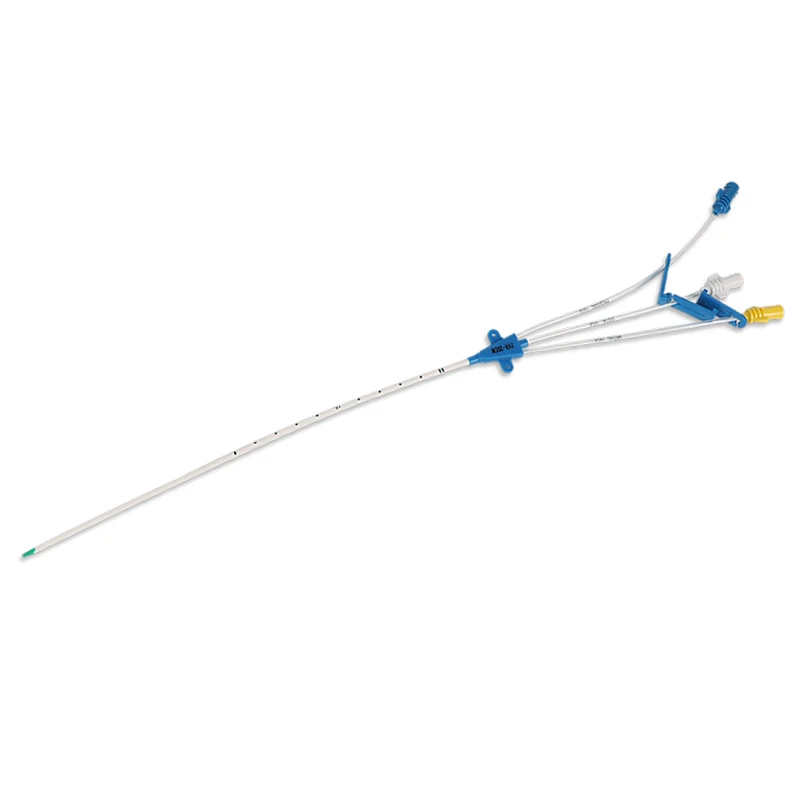 Medical CVP central venous line triple lumen catheter
