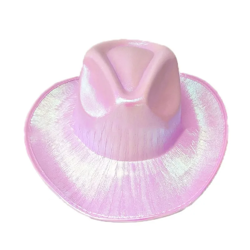 Western Style Cowgirl Hats For Women Men Fedora Hat Pink Cowboy Hats