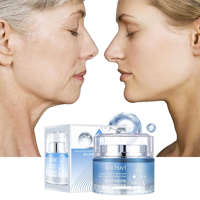 Private label Skin Care Deeply Moisturizing  Whitenining Facial Cream Anti Wrinkle&Aging Moisturizing Hyaluronic Acid Face Cream