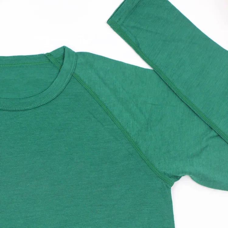 Wholesale Organic Merino Wool Sweatshirts Fleece Big Kids Boys Pullover Hoodie Loose Knit Hoodies with Raglan Sleeves