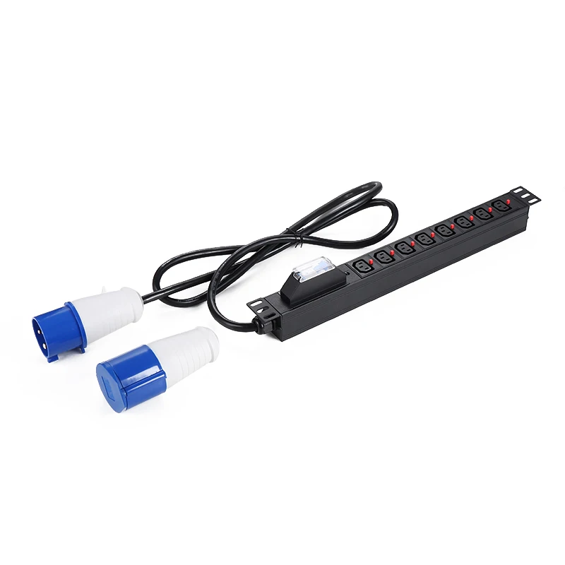  Базовый IEC 1U Универсальный PDU 6 Way с автоматическим выключателем