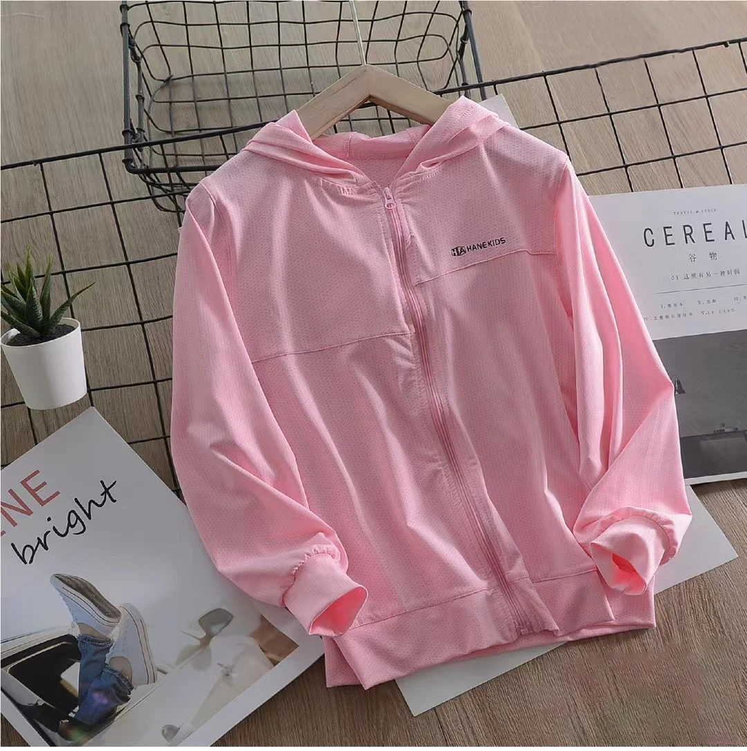 
girls spring jacket pink blue white gray sand beach jacket 2021 new style quick dry 