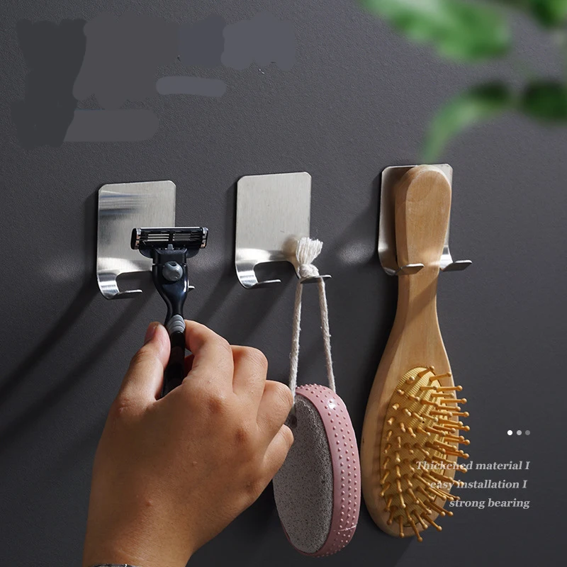 Wall Mounted Stainless Steel Shaver Rack Adhesive Functional Scraper Holder Designed Scratch-Free Design Welcome